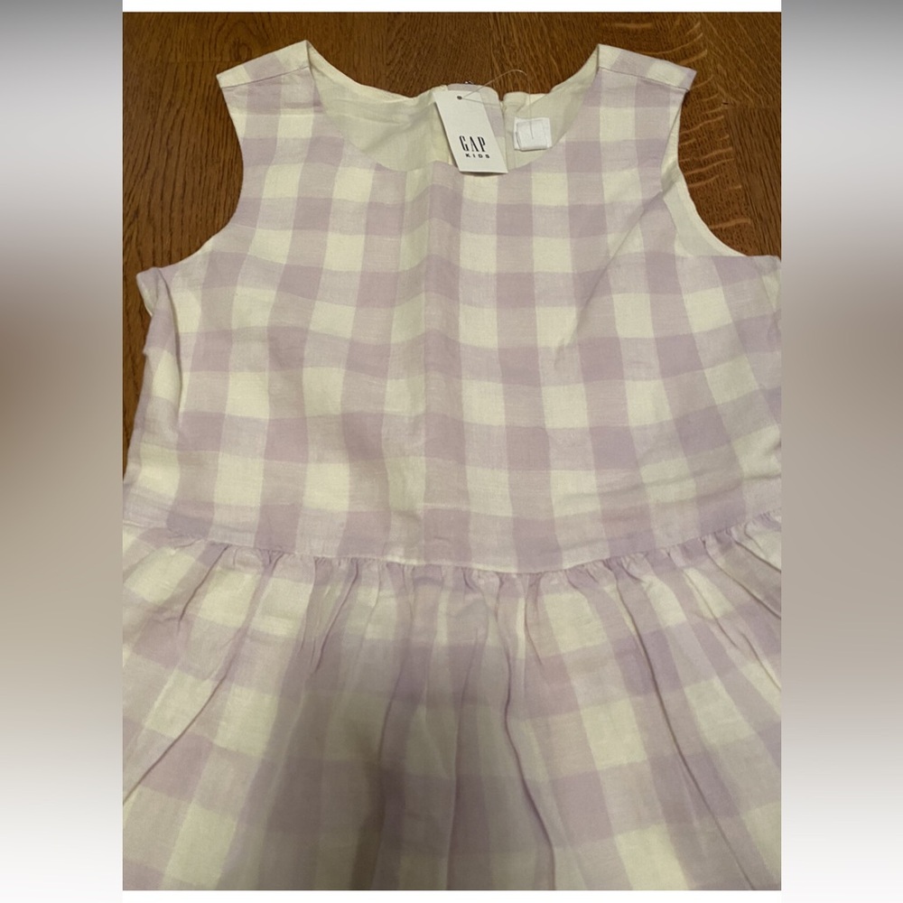 NWT Gap Girls Plaid Check Purple Dress Size Medium - Picture 10 of 10